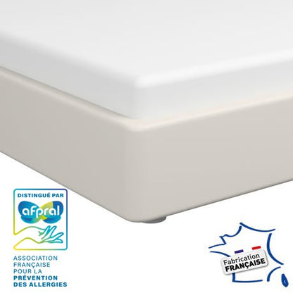 Housse matelas anti acarien -90x200x15-18cm - 2 fermetures à glissière